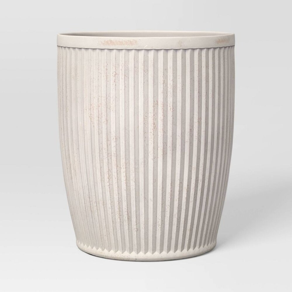 Weathered Ribbed Composite Indoor/Outdoor Planter – Threshold‎ Studio McGee